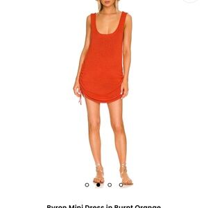 Byron Mini Dress in Burnt Orange